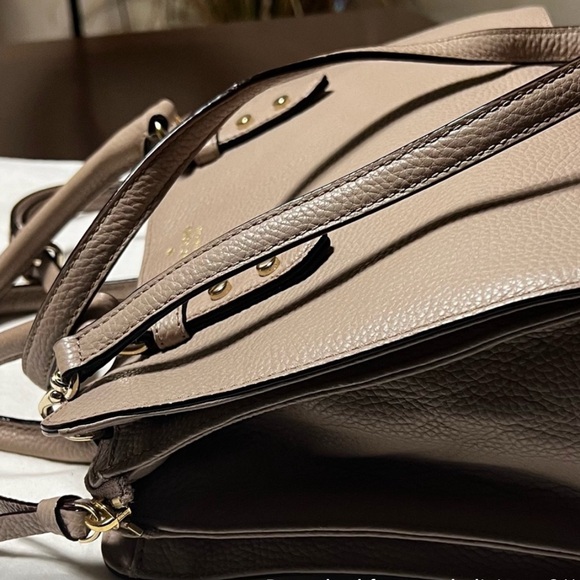 Kate Spade Tan Satchel with gold tone accents - Picture 4 of 9